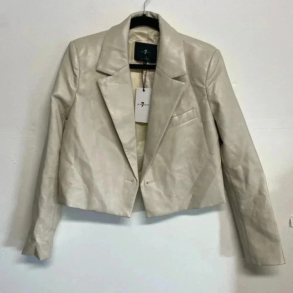7 For All Mankind Jackets & Blazers - 7 for all man kind cream jacket NWT (flaws)